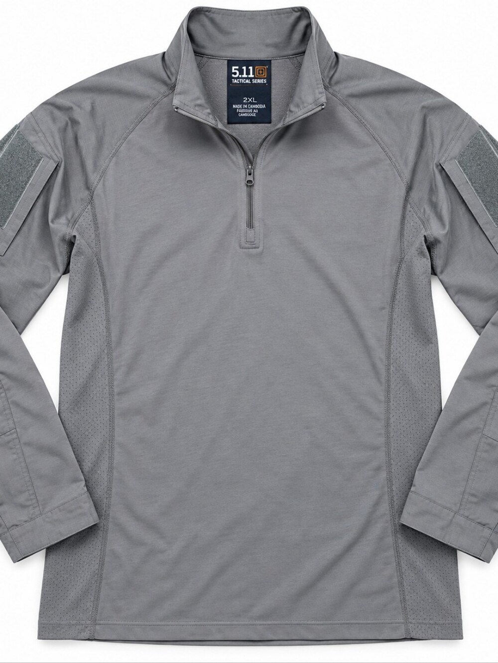 5.11 Tactical Rapid Assault Combat Shirt Mens 2XL Gray Quarter Zip Military NWT